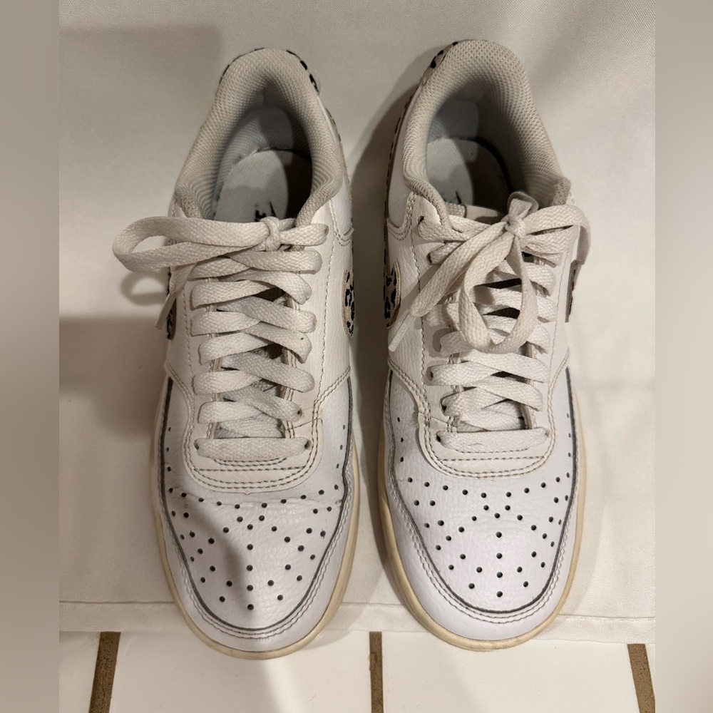 Nike White and Black Cheetah Print Sneakers - Picture 6 of 7